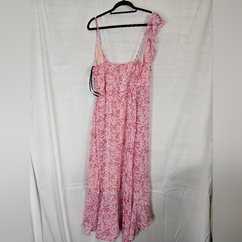 Laundry By Shelli Segal Size 12 Pink Floral Wrap Dress NWOT - Picture 5 of 5